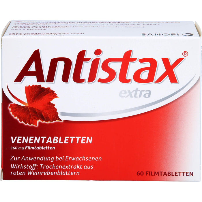 Antistax extra Venentabletten 360 mg bei schweren, geschwollenen, schmerzenden Beinen, 60 pc Tablettes