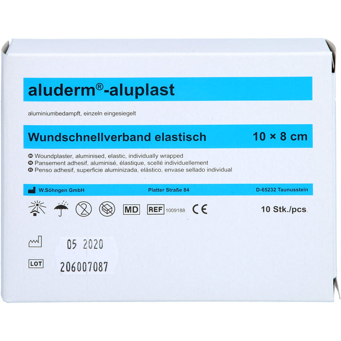 aluderm-aluplast elastisch 1 m x 8 cm Wundauflage, 1 pc Pansement