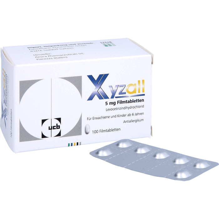 Xyzall 5 mg Filmtabletten Antiallergikum, 100 St. Tabletten