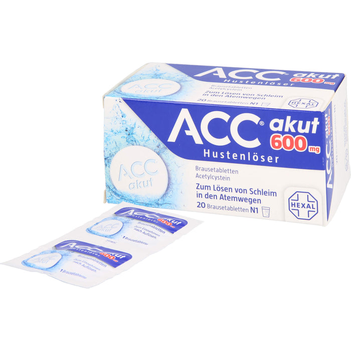 ACC akut 600 mg Hustenlöser Brausetabletten, 20 pcs. Tablets