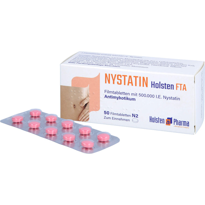 Nystatin Holsten Filmtabletten, 50 pc Tablettes