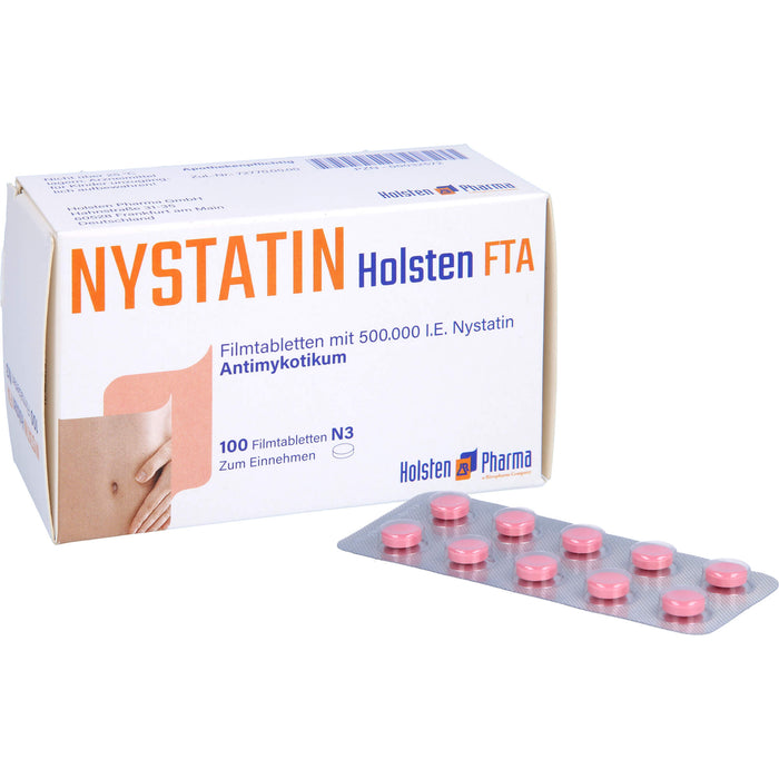 Nystatin Holsten Filmtabletten  Antimykotikum, 100 pc Tablettes