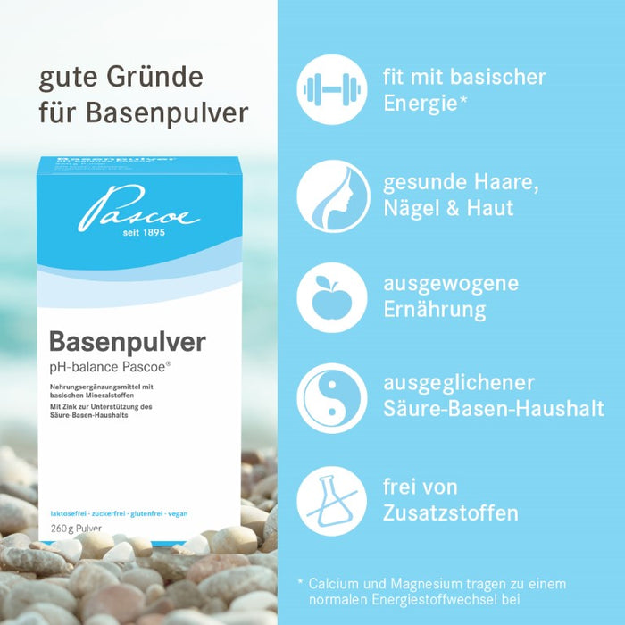 Basenpulver pH-balance Pascoe, 260 g Powder