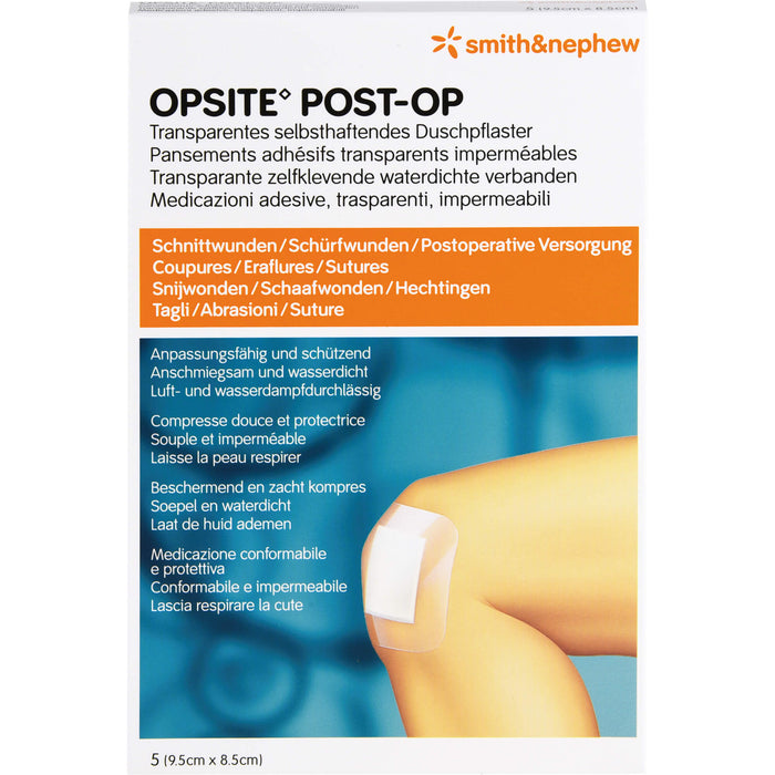 OPSITE Post-OP steril 9,5 x 8,5 cm Duschpflaster, 5 St. Wundauflagen