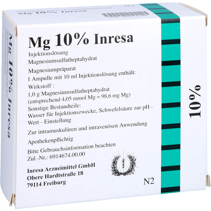 MG 10% Inresa Injektionslösung, 10 pcs. Ampoules