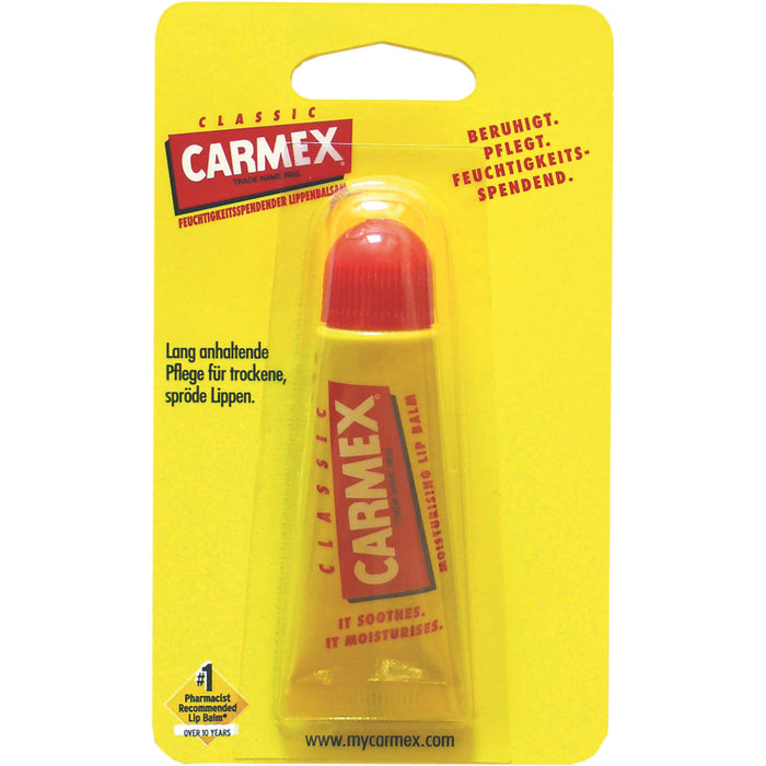 Carmex Lippenbalsam für trockene spröde Lippen, 10 g Crème