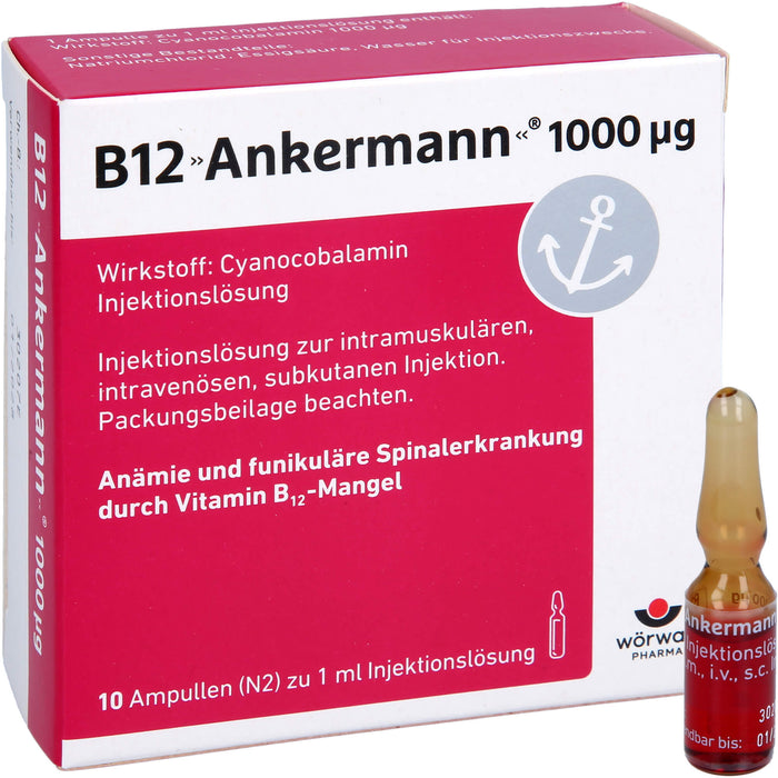 B12 Ankermann 1000 µg Ampullen, 10 pc Ampoules