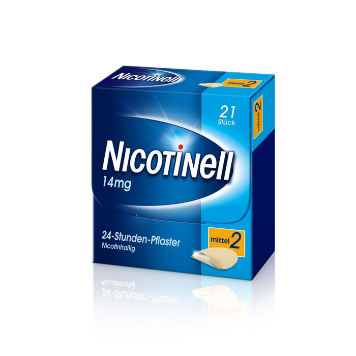 Nicotinell 14 mg/24-Stunden-Pflaster (bisher 35 mg) Stärke 2 (mittel), 21 pc Pansement