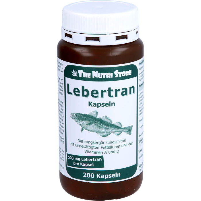 THE NUTRI STORE Lebertran 500 mg Kapseln, 200 pc Capsules