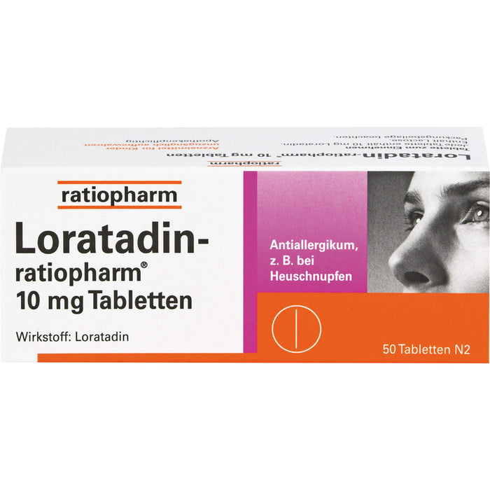 Loratadin-ratiopharm 10 mg Tabletten bei Allergien, 50 pcs. Tablets