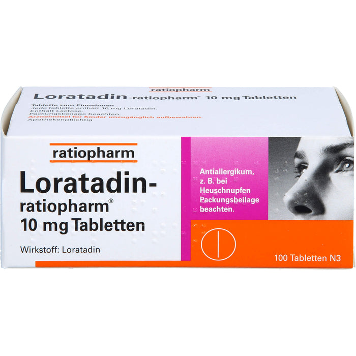 Loratadin-ratiopharm 10 mg Tabletten bei Allergien, 100 St. Tabletten