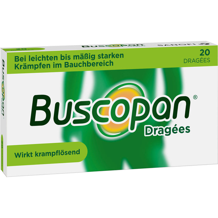 Buscopan Dragées wirkt krampflösend Original Sanofi-Aventis, 20 pcs. Tablets