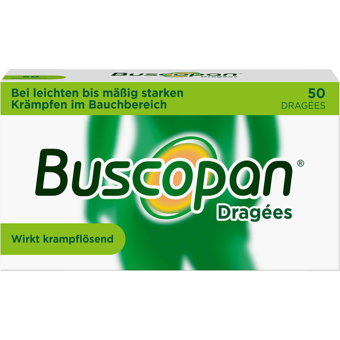 Buscopan Dragées wirkt krampflösend Original Sanofi-Aventis, 50 pcs. Tablets