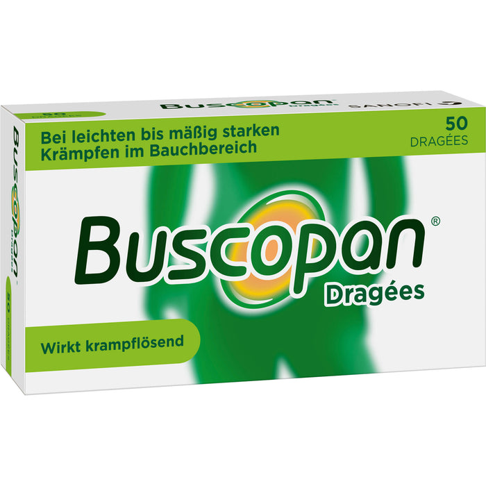 Buscopan Dragées wirkt krampflösend Original Sanofi-Aventis, 50 pcs. Tablets