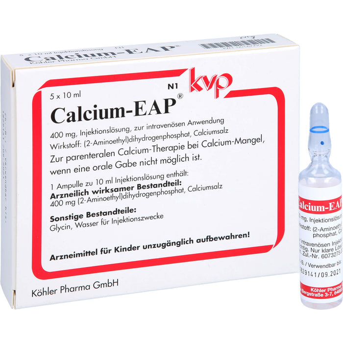 Calcium-EAP Injektionslösung bei Calcium-Mangel, 5 St. Ampullen