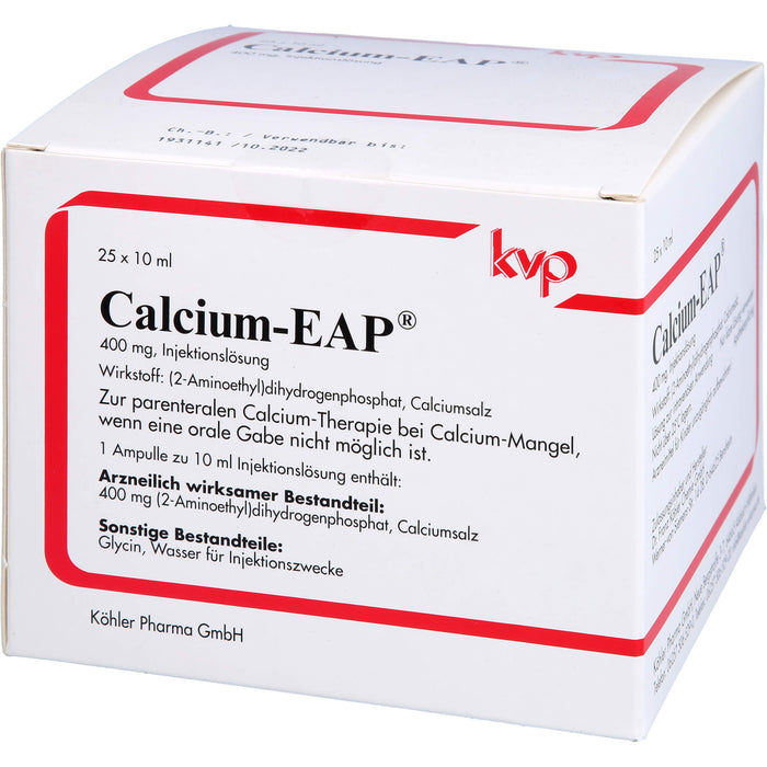 Calcium-EAP Injektionslösung bei Calcium-Mangel, 25 pcs. Ampoules