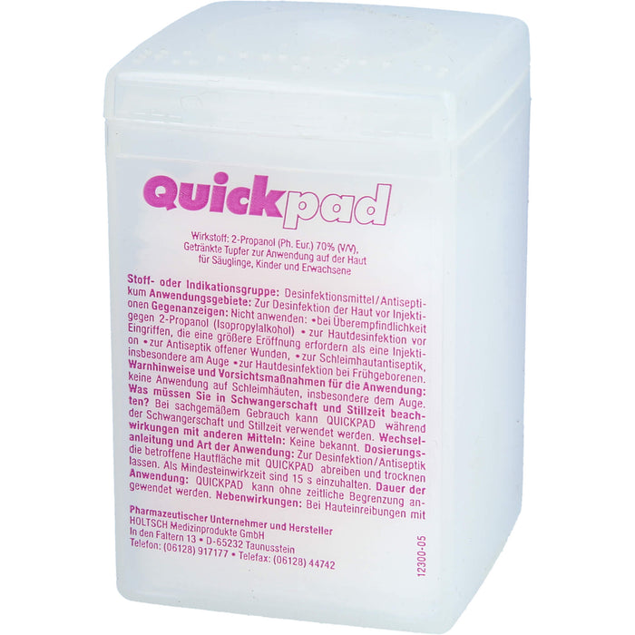 Quickpad getränkte Tupfer zur Desinfektion der Haut, 150 pcs. Swab