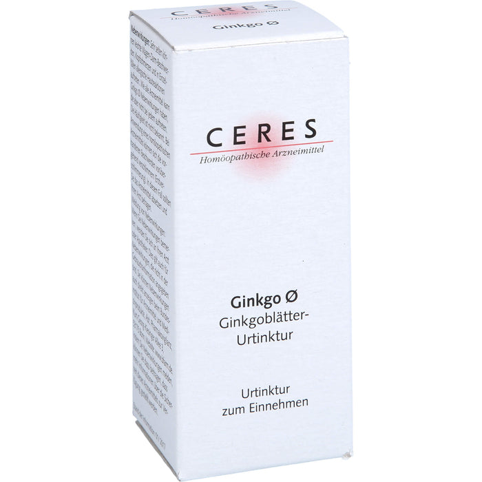 Ceres Ginkgo Urtinktur, 20 ml Lösung