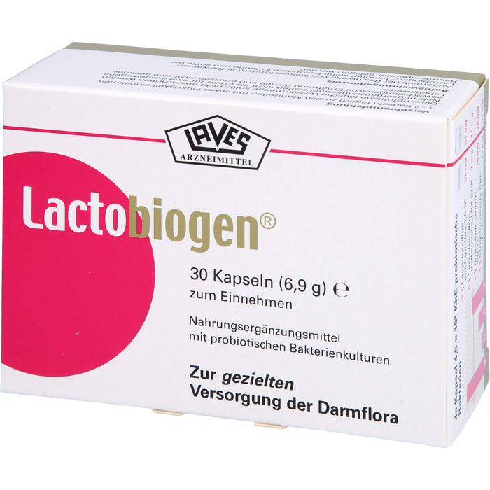 Lactobiogen Kapseln zur gezielten Versorgung der Darmflora, 30 pcs. Capsules