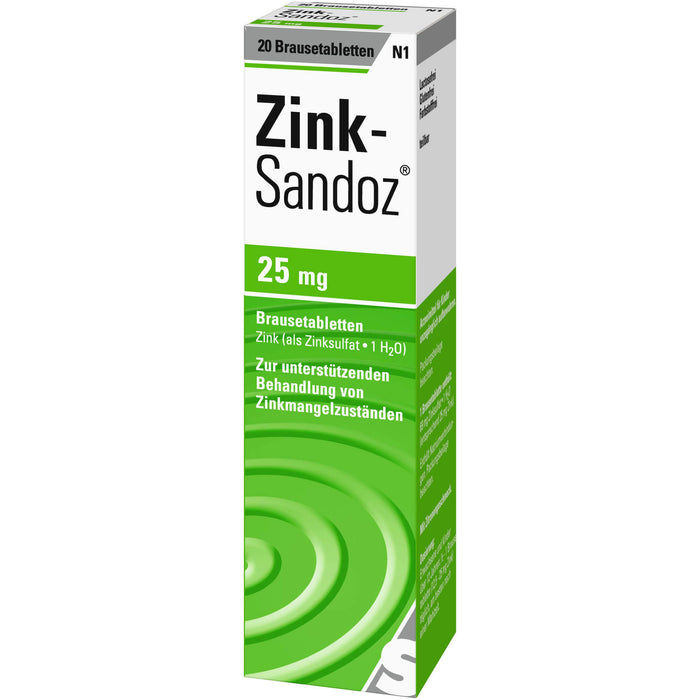 Zink-Sandoz 25 mg Brausetabletten, 20 St. Tabletten