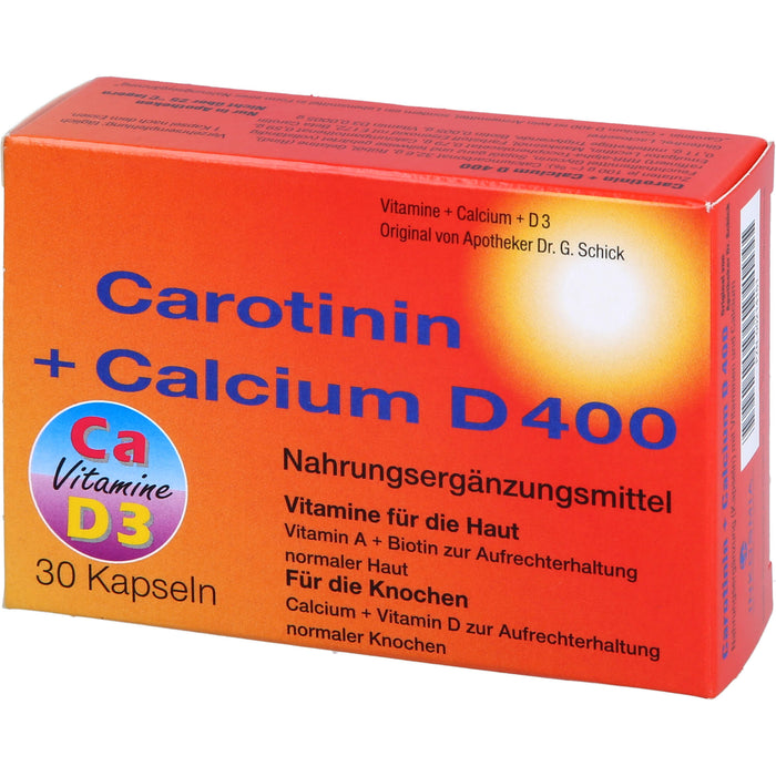 Inkosmia Carotinin + Calcium D 400 Kapseln, 30 pcs. Capsules