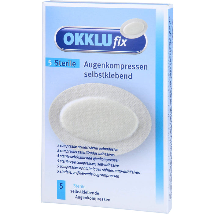 Okklufix steril Augenkompresse selbstklebend, 5 pcs. Compresses