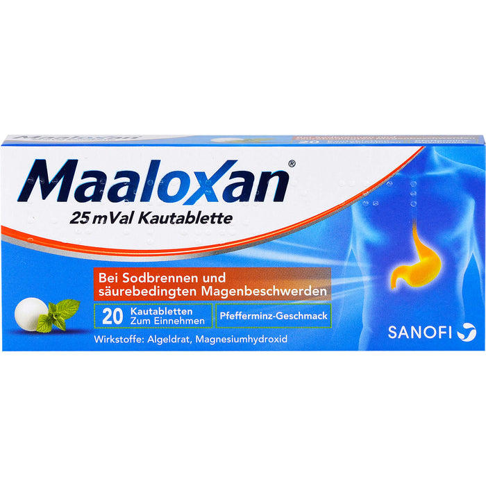 Maalox 25 mVal Kautabletten Reimport Kohlpharma, 20 pcs. Tablets