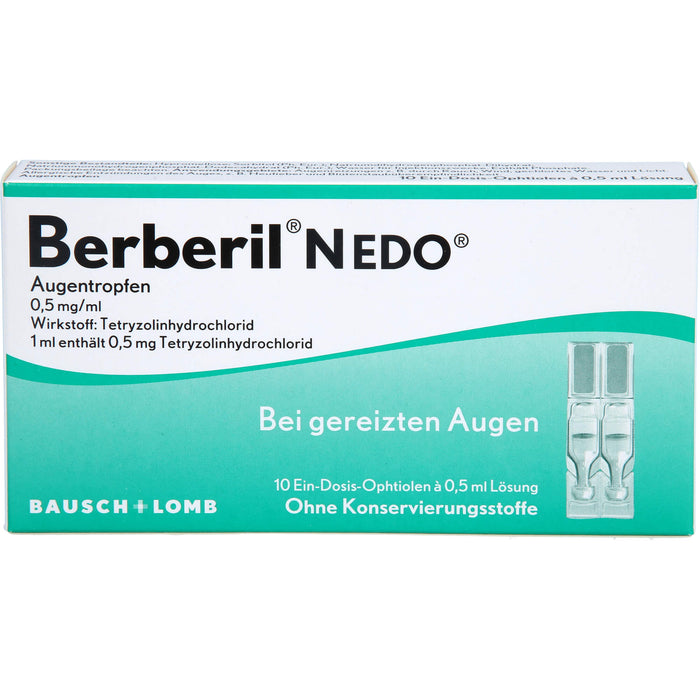 Berberil N EDO Augentropfen bei gereizten Augen, 10 pc Pipettes à dose unique