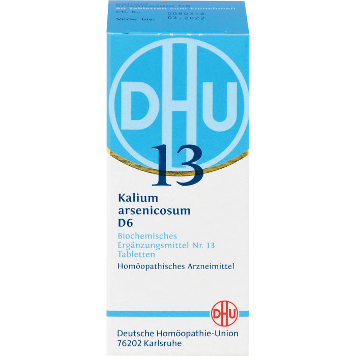 DHU Biochemie 13 Kalium arsenicosum D6 Tabletten, 80 pc Tablettes