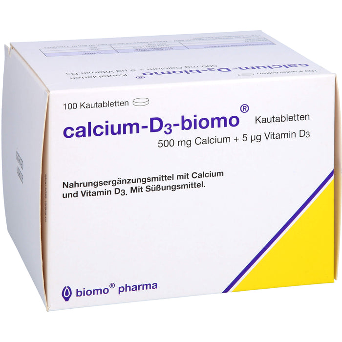 Calcium-D3-biomo Kautabletten 500+D, 100 St. Tabletten