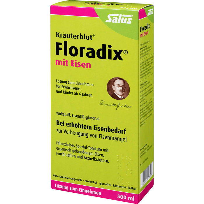 Floradix mit Eisen Lösung, 500 ml Lösung