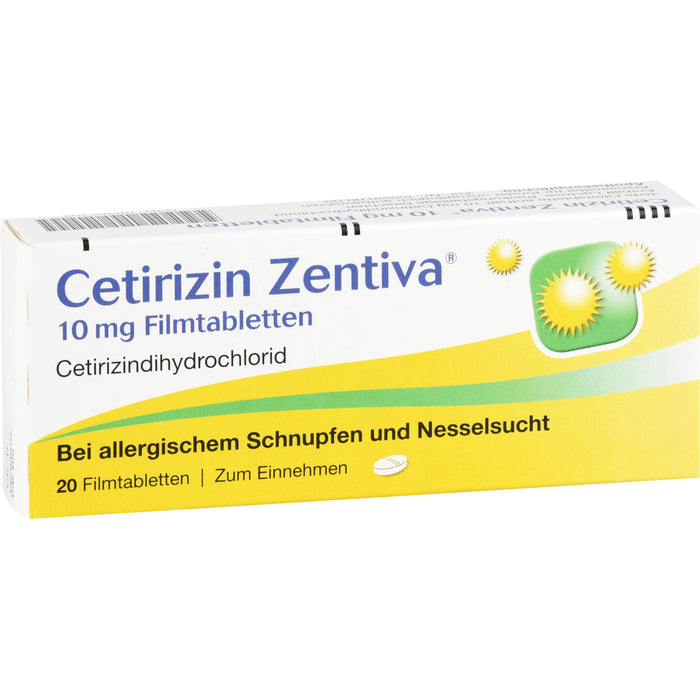 Cetirizin Zentiva 10 mg Filmtabletten, 20 St. Tabletten