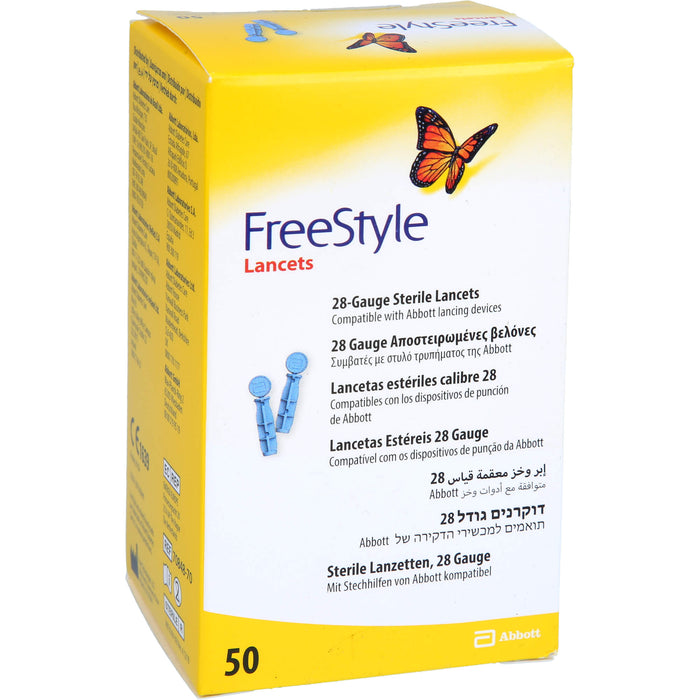 FreeStyle sterile Lanzetten, 28 Gauge mit Stechhilfen von Abbott kompatibel, 50 pcs. Accessory