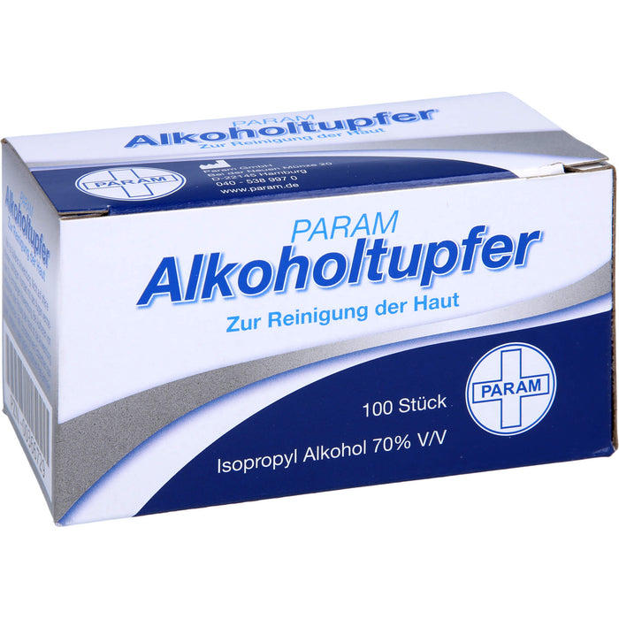 PARAM Alkoholtupfer zur Reinigung der Haut, 100 pc Écouvillon