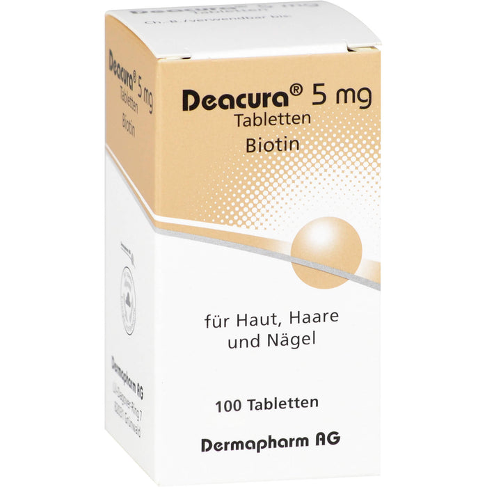 Dermapharm Deacura Tabletten für Haut, Haare und Nägel, 100 pcs. Tablets