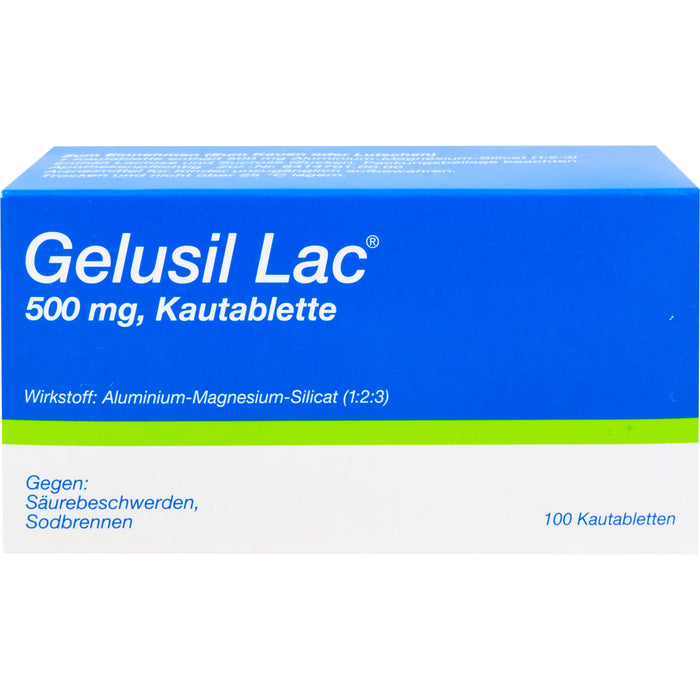 Gelusil Lac Kautabletten gegen Säurebeschwerden, Sodbrennen, 100 pc Tablettes