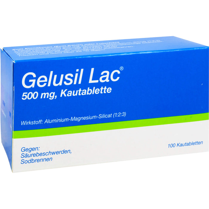 Gelusil Lac Kautabletten gegen Säurebeschwerden, Sodbrennen, 100 pcs. Tablets