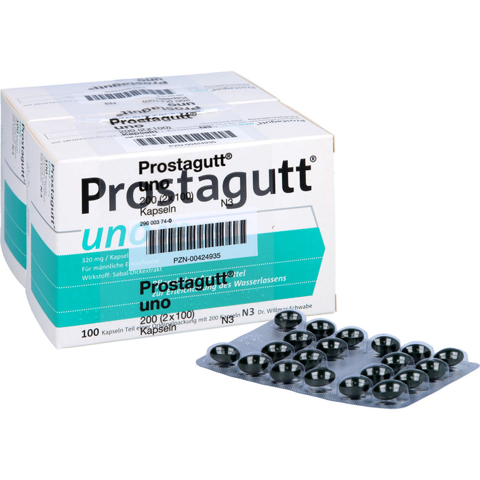 Prostagutt uno Kapseln zur Erleichterung des Wasserlassens, 200 pc Capsules