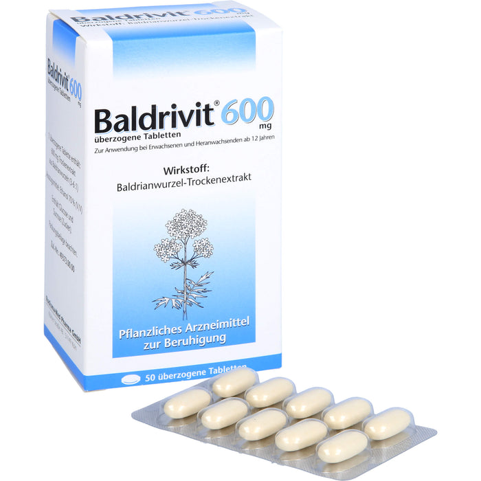 Baldrivit 600 mg überzogene Tabletten, 50 St UTA