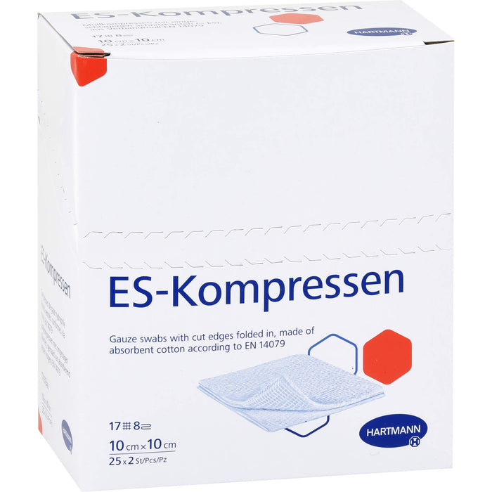 ES-KOMPRESSEN steril 10x10cm 8f, 10 St. Kompressen