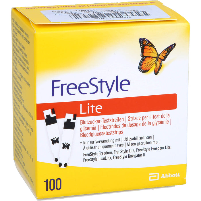 FreeStyle lite Blutzucker-Teststreifen, 100 pc Bandelettes réactives