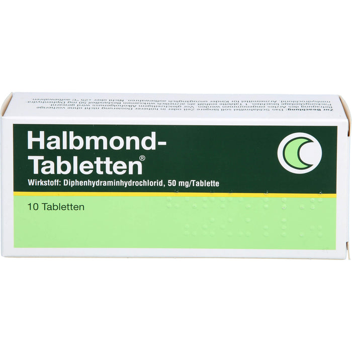 Halbmond-Tabletten 50 mg zur Kurzzeitbehandlung von Schlafstörungen, 10 pcs. Tablets