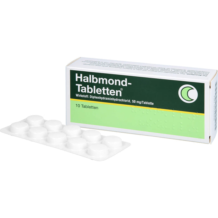 Halbmond-Tabletten 50 mg zur Kurzzeitbehandlung von Schlafstörungen, 10 pcs. Tablets