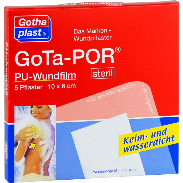 Gota-POR PU Wundfilm 10x6cm steril, 5 pc Pansement