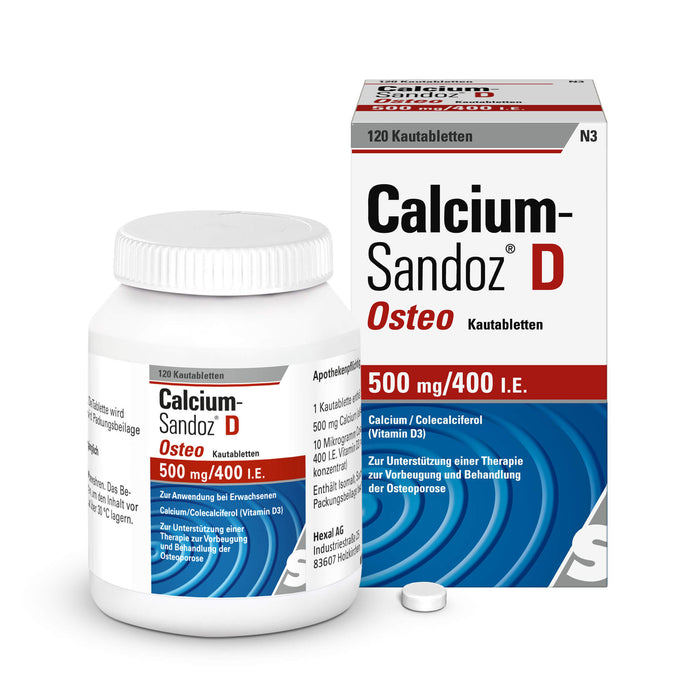 Calcium-Sandoz D Osteo Kautabletten, 120 St. Tabletten