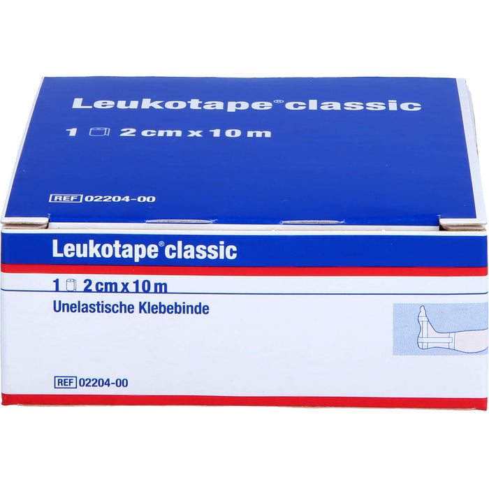 Leukotape classic unelastische Klebebinde 2 cm x 10 m weiß, 1 pcs. Wound dressings