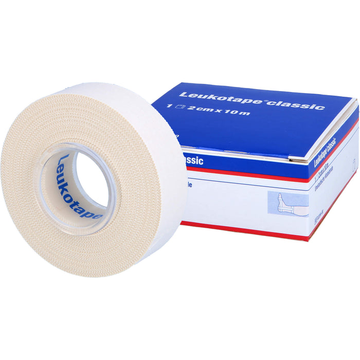 Leukotape classic unelastische Klebebinde 2 cm x 10 m weiß, 1 pcs. Wound dressings