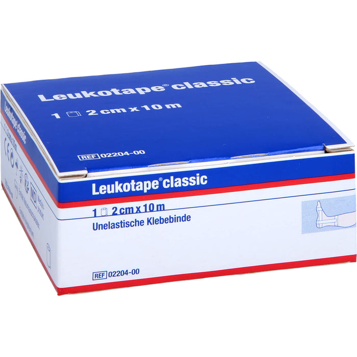 Leukotape classic unelastische Klebebinde 2 cm x 10 m weiß, 1 pcs. Wound dressings