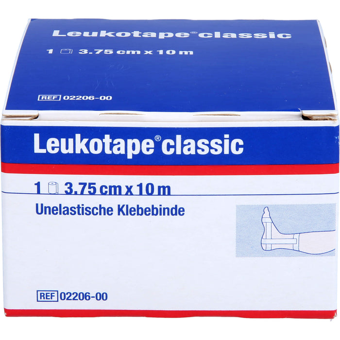 Leukotape classic 3,75 cm x 10 m weiß unelastische Klebebinde, 1 St. Wundauflagen