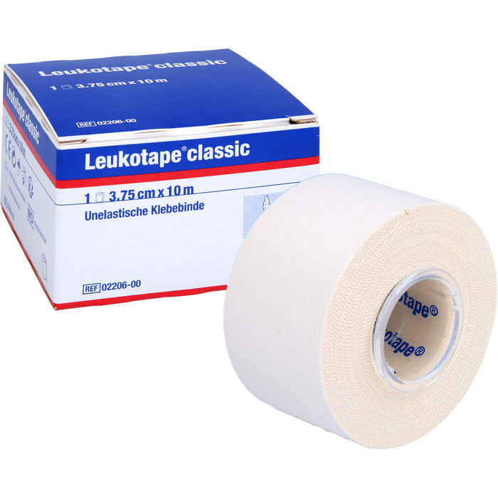 Leukotape classic 3,75 cm x 10 m weiß unelastische Klebebinde, 1 pc Pansements